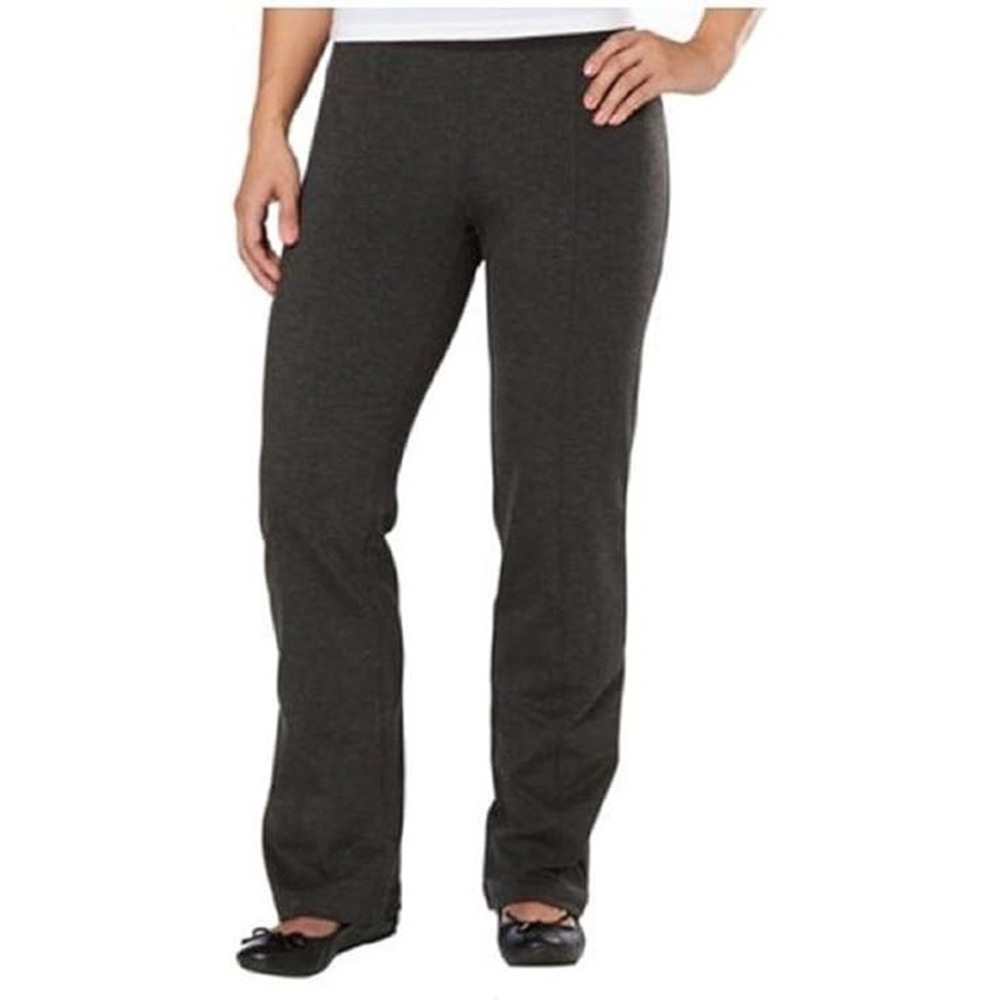 Gloria Vanderbilt Jolie Gray Straight Leg Ponte Stretch Pull On Pants 14